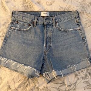 AGOLDE Women's Blue Parker Cuffed Denim Jean Shorts Size 27